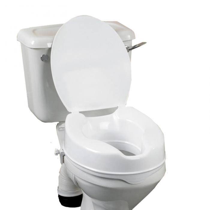 Raised Toilet Seat with a Lid