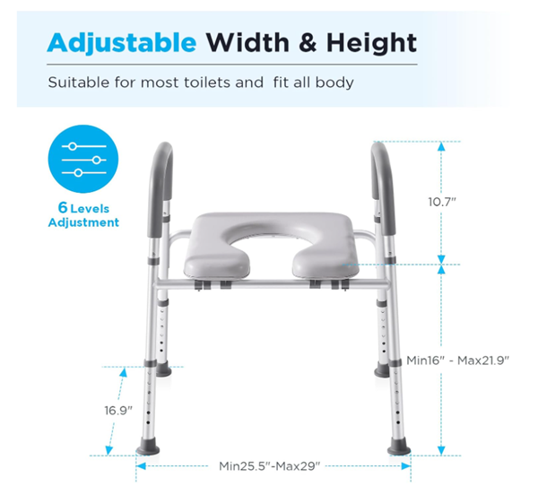 Heavy Duty Toilet Seat Riser